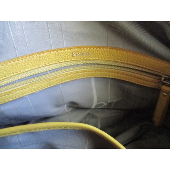 *Botkier Golden Yellow Pebbled 2-Way Shoulder Satchel Bag - Picture 8 of 12